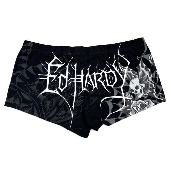 BUTTERFLY SKULL BOOTY BIKER SHORT