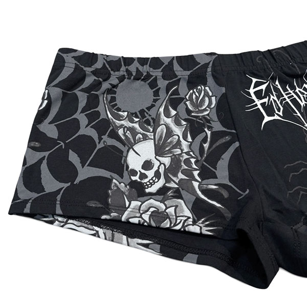 BUTTERFLY SKULL BOOTY BIKER SHORT