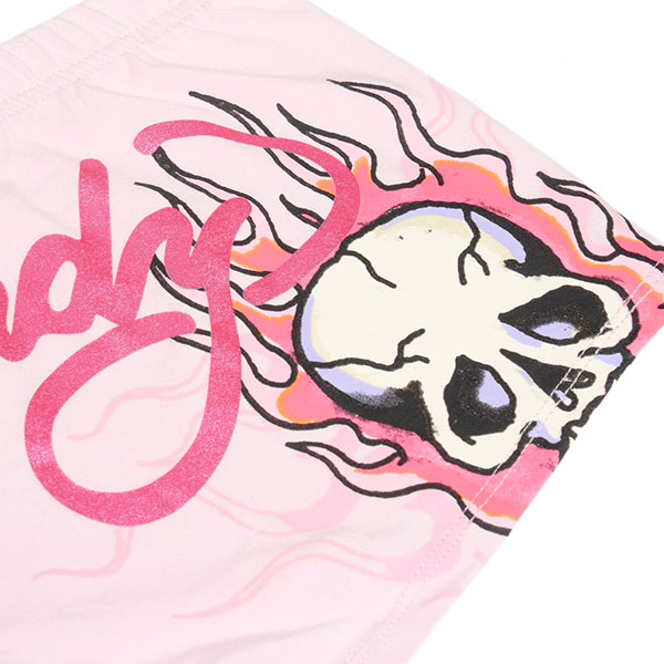 PINK FLAME BOOTY BIKER SHORTS