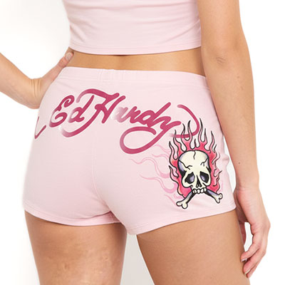 PINK FLAME BOOTY BIKER SHORTS