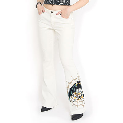 BAT SKULL BOOTCUT JEAN EMBROIDERED