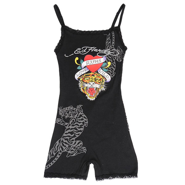 TIGER HEAD LACE SLEEP ROMPERS