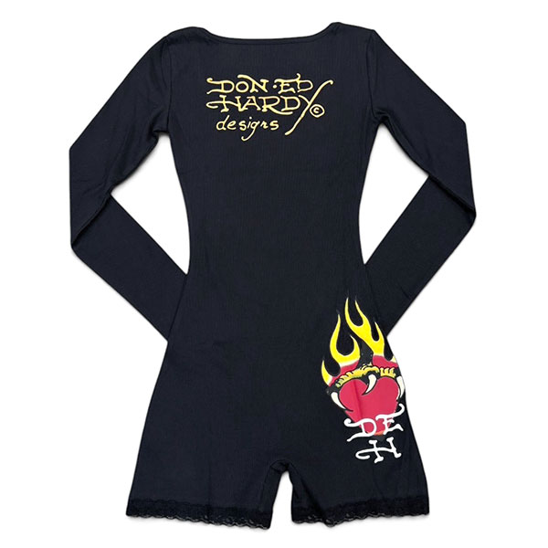 SACRED HEART LONG SLEEVE SHORT LACE ONESIE