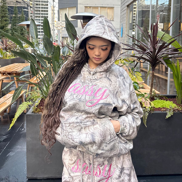 SASSY STONE CAMO HOODIE