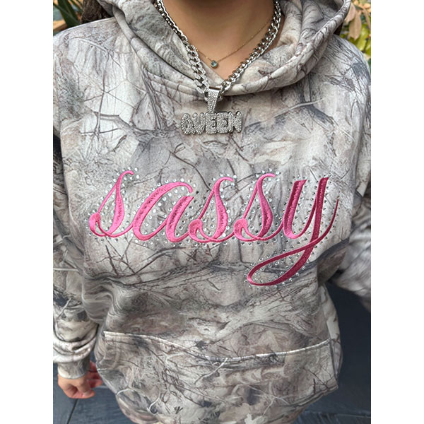 SASSY STONE CAMO HOODIE