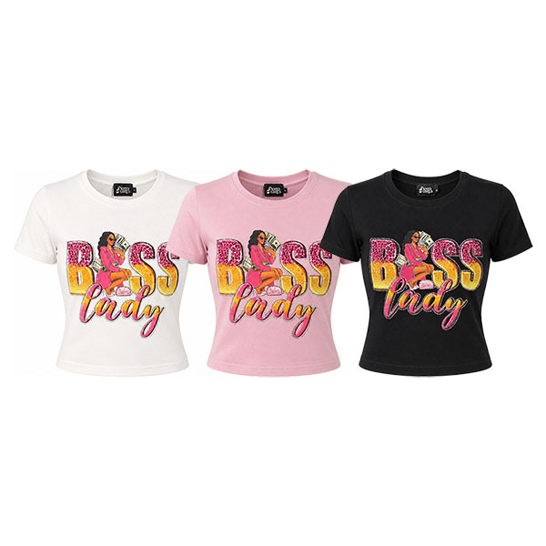 BOSS LADY CROPPED T-SHIRT