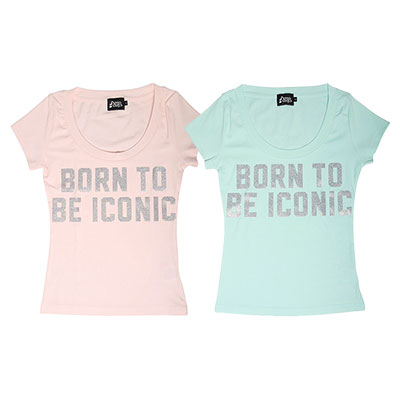 GLITTER BORN TO BE ICONIC T-SHIRT