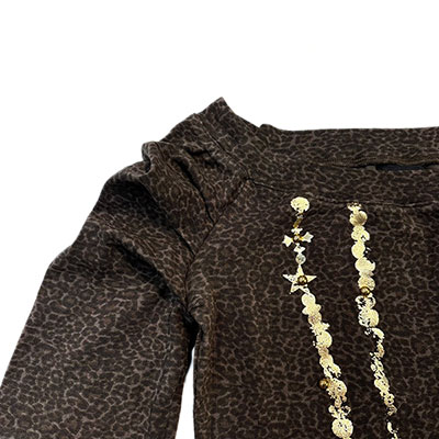 NECKLACE LEOPARD L/S T-SHIRT