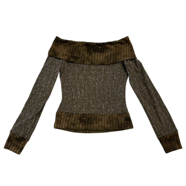 LETTER RIB OFF SHOULDER
