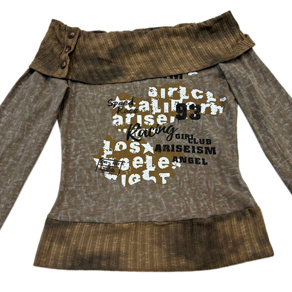 LETTER RIB OFF SHOULDER