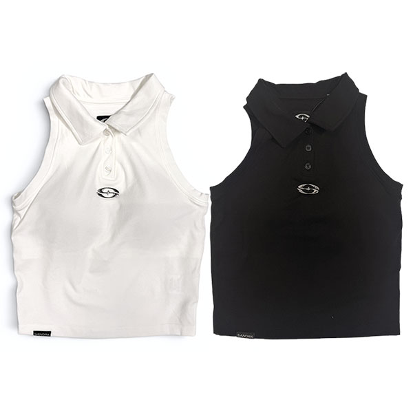 PLATE SLEEVELESS POLO