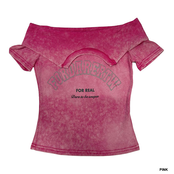 COLLEGE PIGMENT OFF SHOULDER