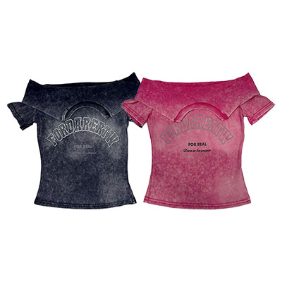 COLLEGE PIGMENT OFF SHOULDER