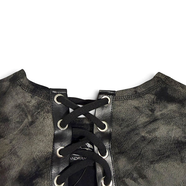LACE UP CAMO T-SHIRT