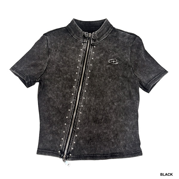 DIAGONAL ZIP TOP