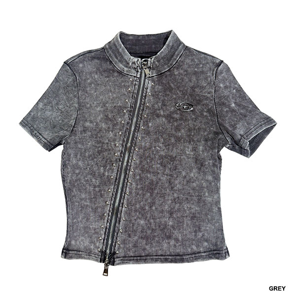 DIAGONAL ZIP TOP