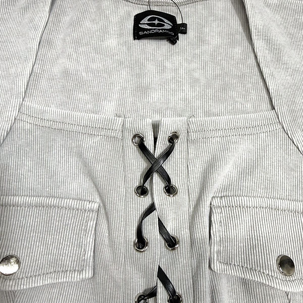 LACE UP PIGMENT SHIRT