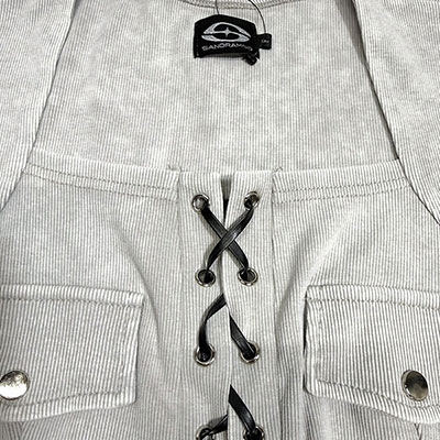 LACE UP PIGMENT SHIRT