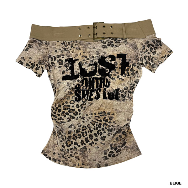 LEOPARD BELT OFF SHOULDER