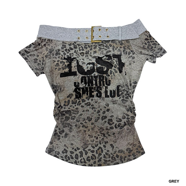 LEOPARD BELT OFF SHOULDER