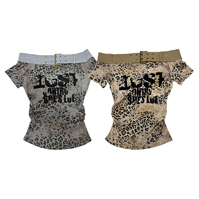LEOPARD BELT OFF SHOULDER