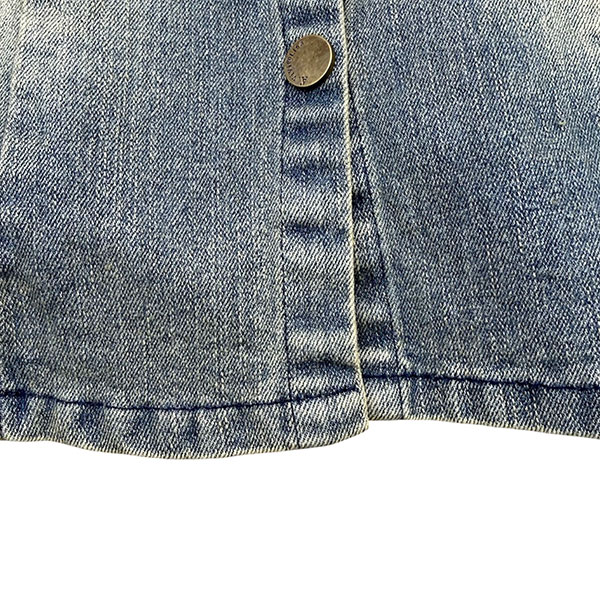 TRIM CHECK DENIM BARE TOP